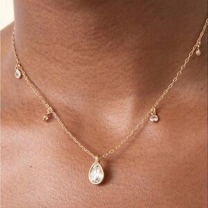 Ettika Dripping Crystals Drop Necklace